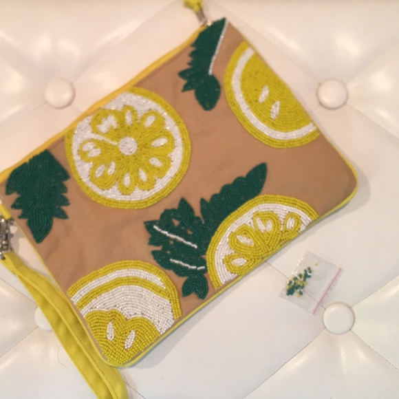 Beaded lemon clutch - Picture 4 of 5